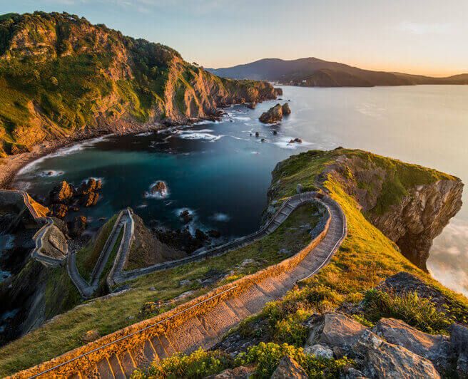 road in Gaztelugatxe, Spain