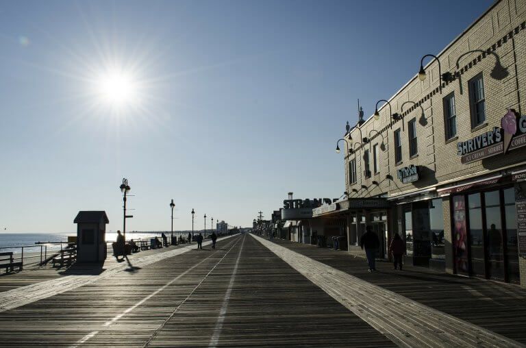 The boardwalk in ocean city