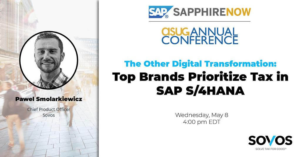 Sovos Expert to Speak on Tax Compliance in S/4HANA at SAPPHIRE
