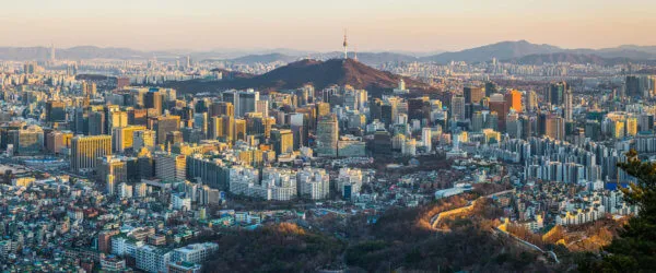 E-Invoice South Korea Seoul-sunset-crowded-skyscraper