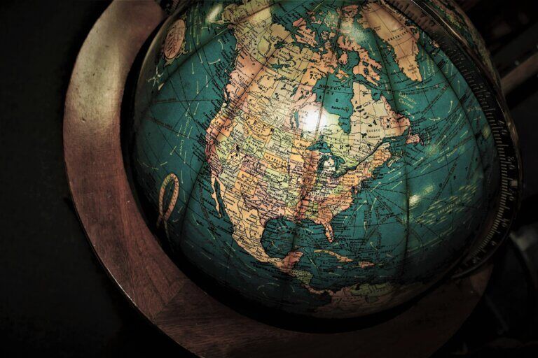 north america globe