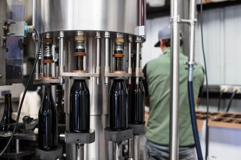 Bottling in a winery