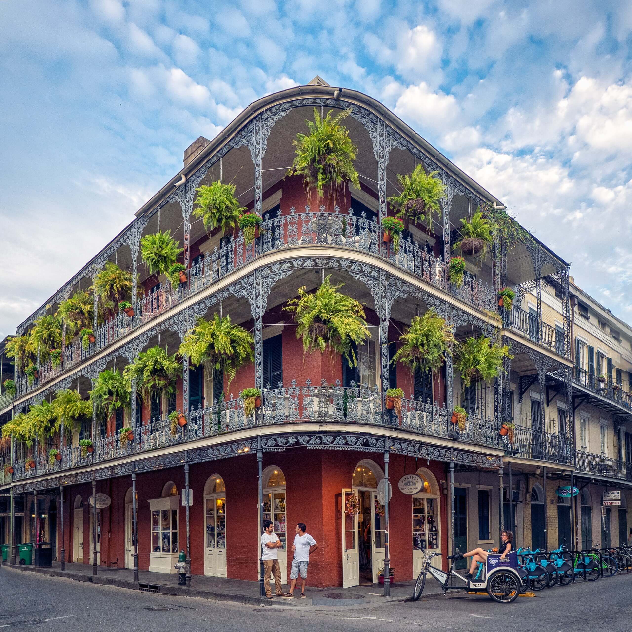 Building in the French Quarter of New Orleans, Louisiana.