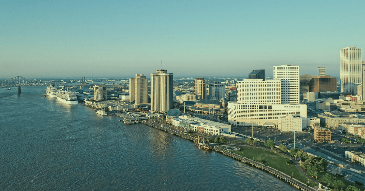 New Orleans Louisiana aerial